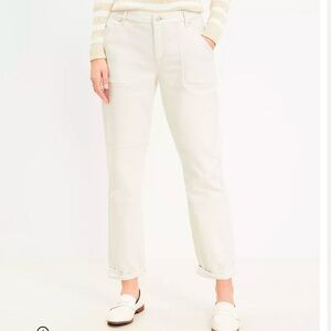 NWOT Loft Curvy Girlfriend Utility Jeans